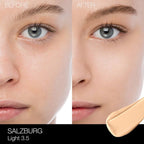 Nars Natural Radiant Longwear Foundation Light 3.5 Salzburg 6604 30ml before and after