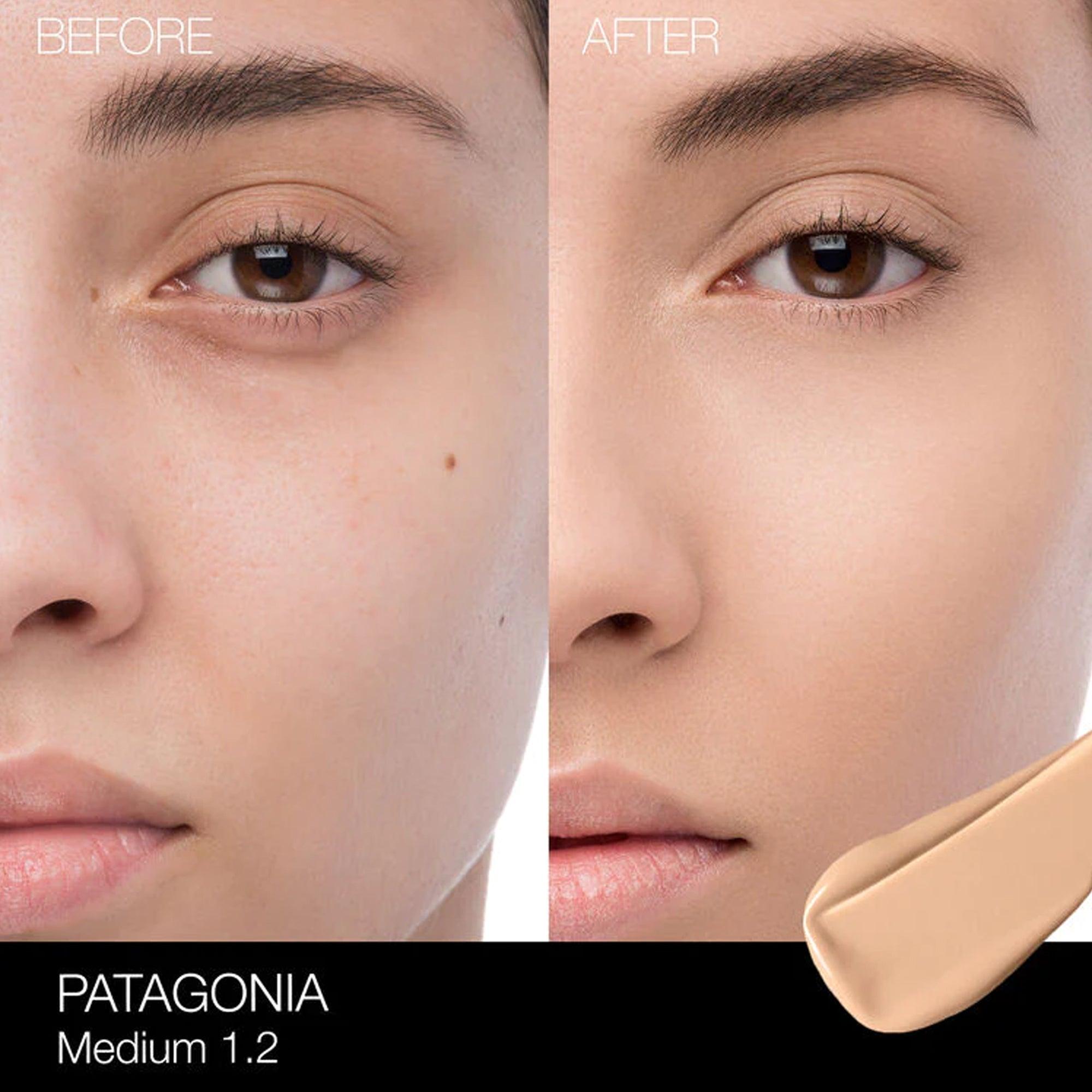 Nars Natural Radiant Longwear Foundation Medium 1.2 Patagonia 6609 30ml before and after