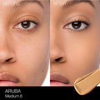 Nars Natural Radiant Longwear Foundation Medium 6 Aruba 6617 30ml before and after