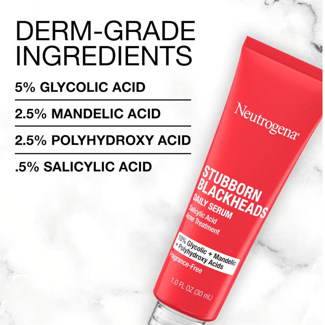 Neutrogena Stubborn Blackheads Daily Acne Facial Serum 30ml