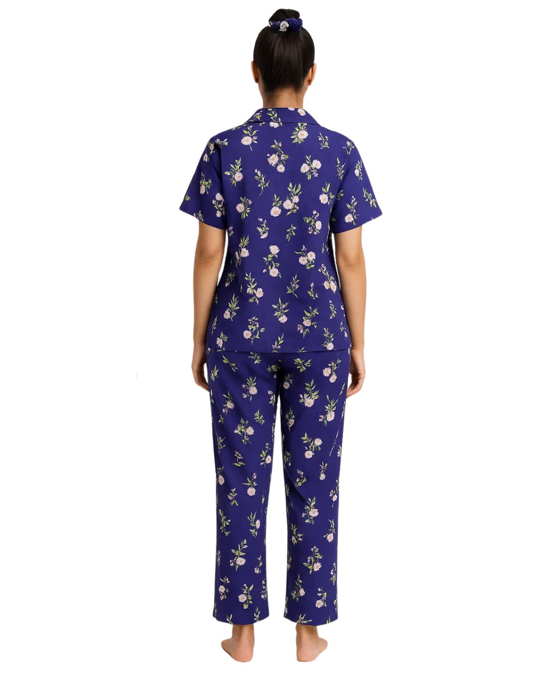 Sajiero Linen Pajama Suit with Scrunchie Lush Loom