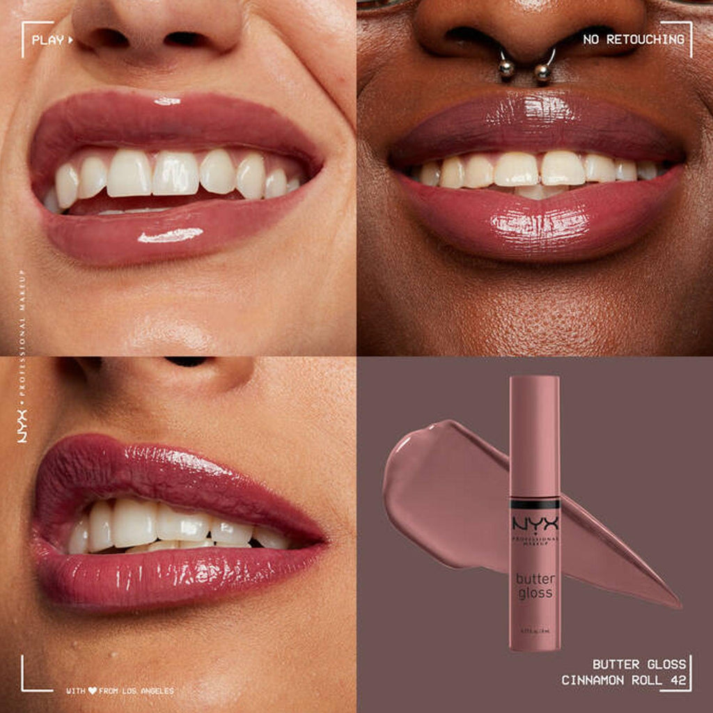 NYX Pro Makeup Butter Gloss 48 Cinnamon Roll 8ml - TheSkinFit