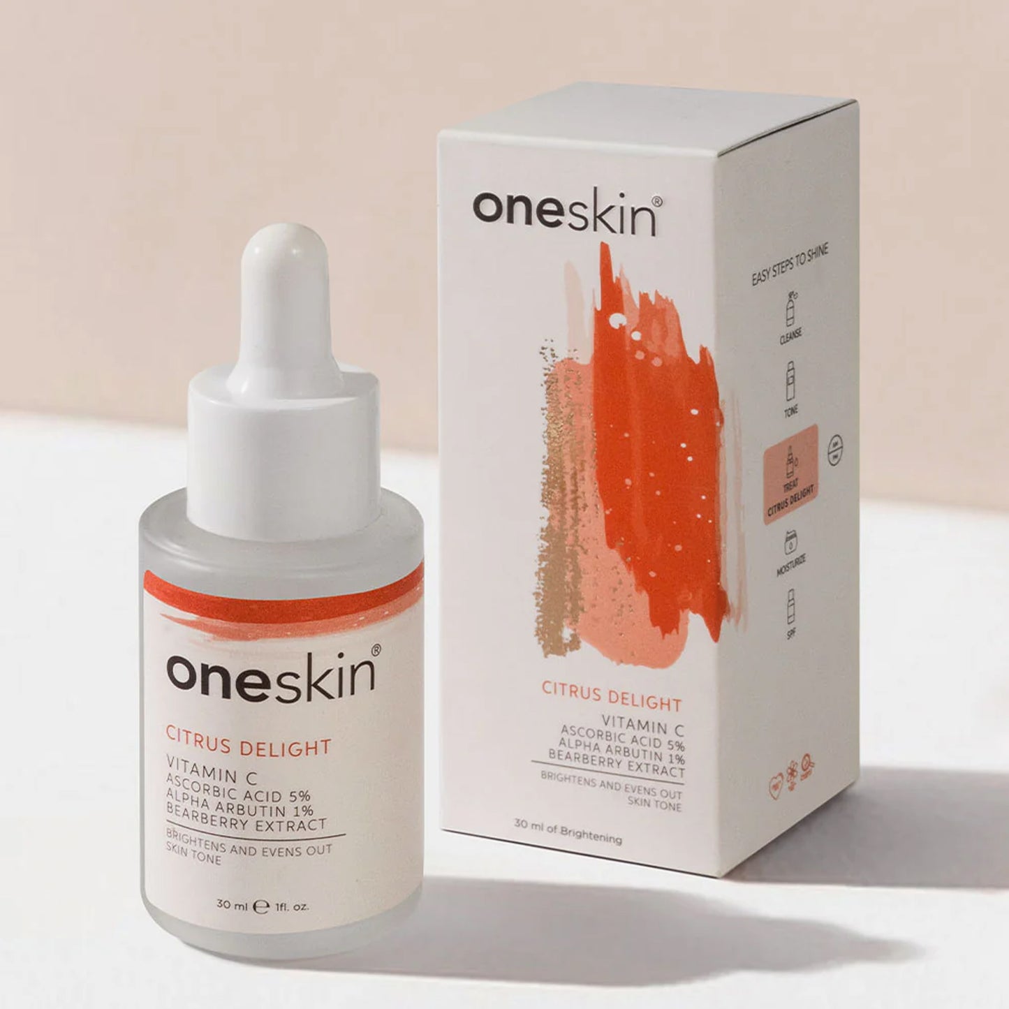 Oneskin Citrus Delight Vitamin C Ascorbic Acid 5% Alpha Arbutin 1% Serum 30ml