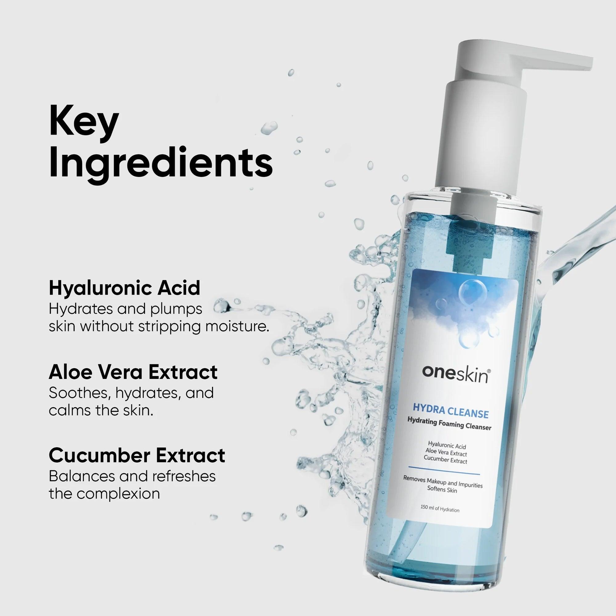 Oneskin Hydra Cleanse Hydrating Foaming Cleanser 150ml - TheSkinFit