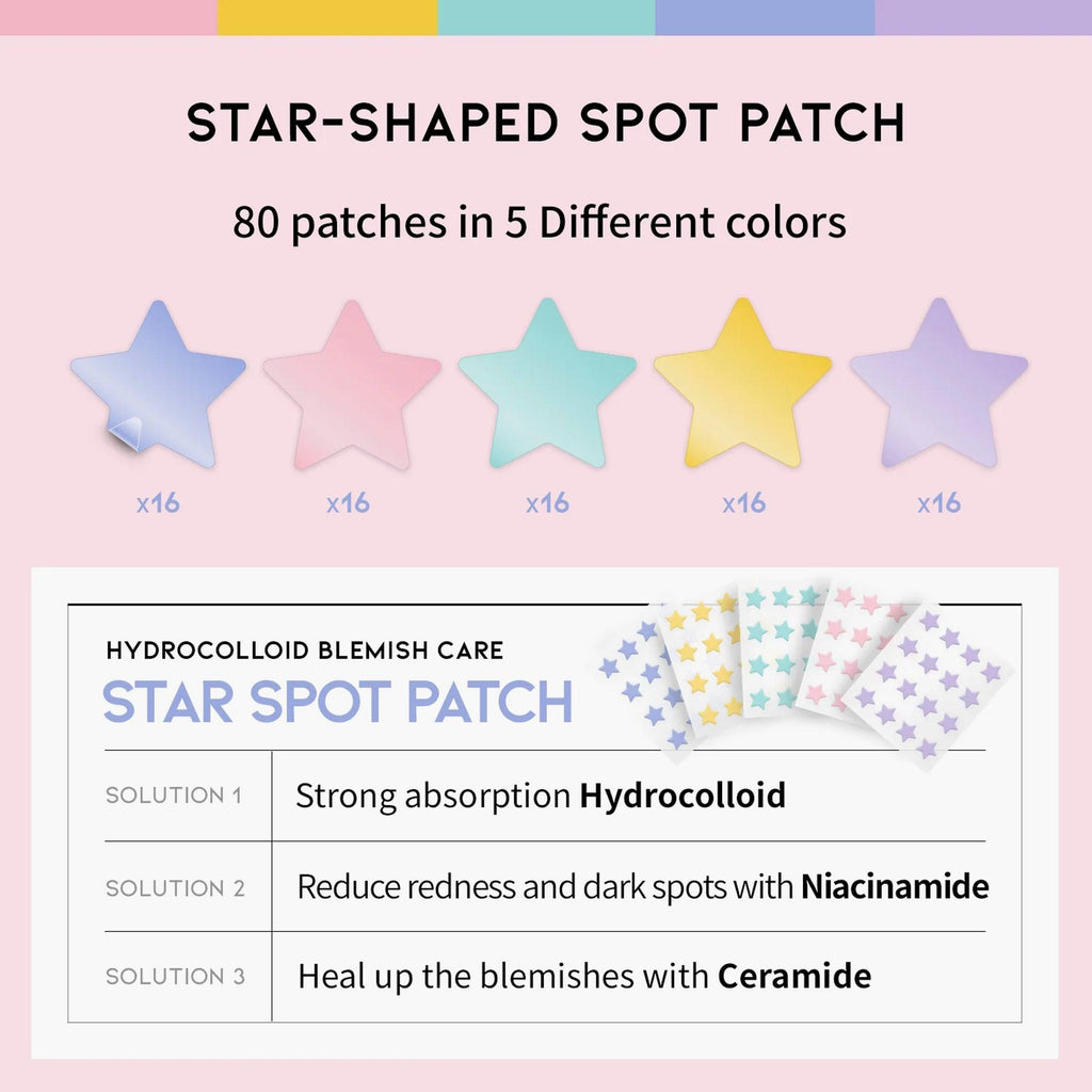 OOTD Beauty Star Spot Patch 80 Patches - TheSkinFit