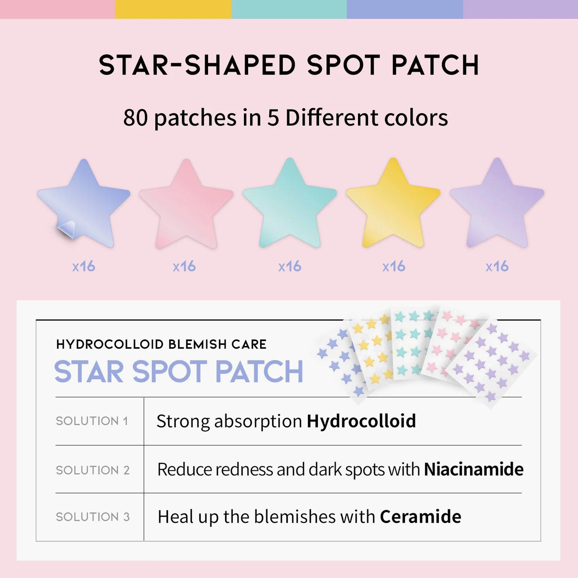 OOTD Beauty Star Spot Patch 80 Patches - TheSkinFit