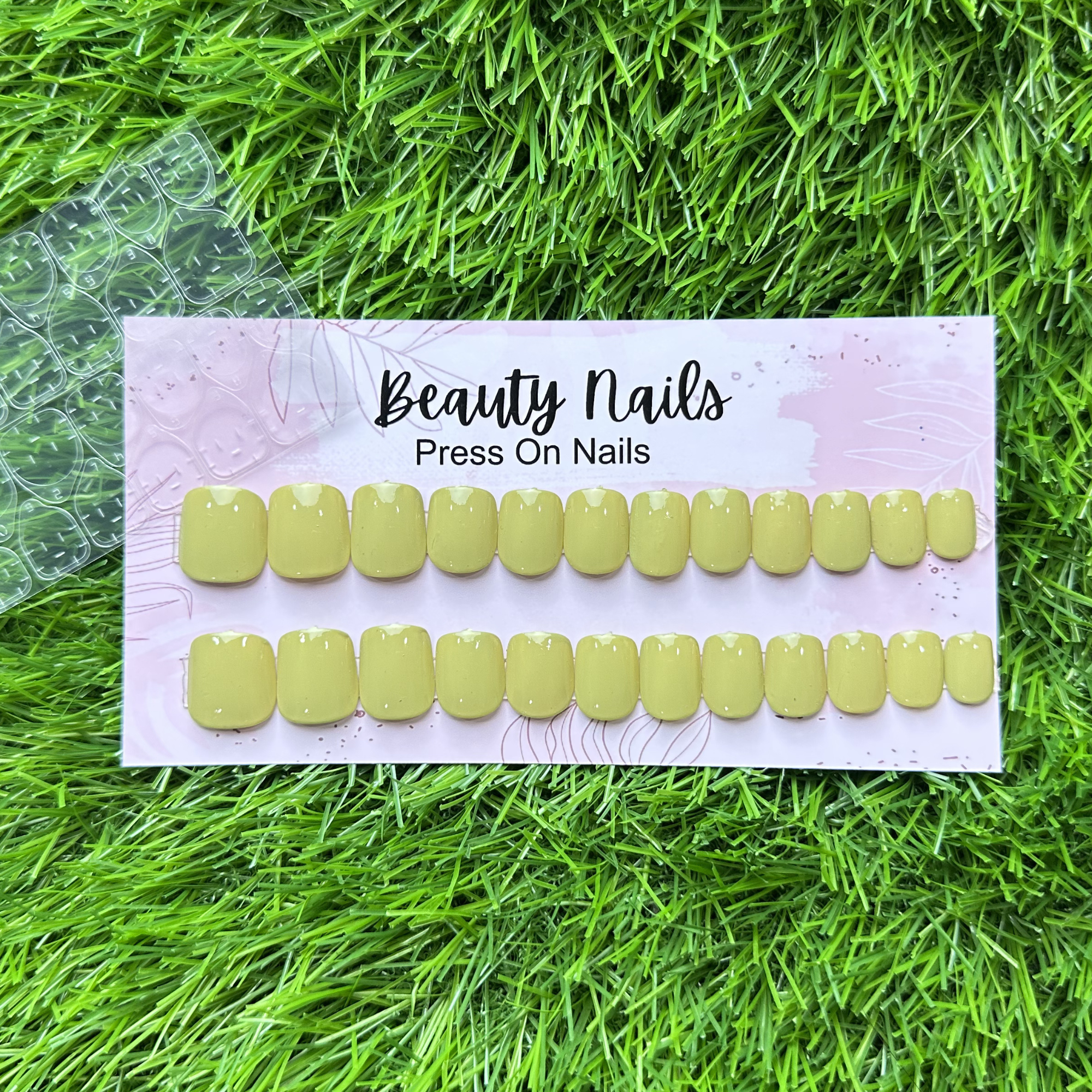 Beauty Nails Square Press On-Nails 24 Pieces - Spanish Grey