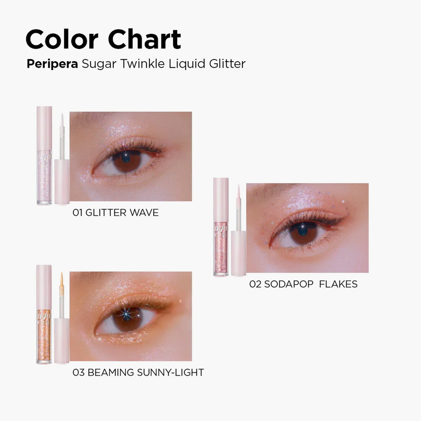 Peripera Sugar Twinkle Liquid Glitter Eyeshadow 01 Glitter Wave 1.9gm