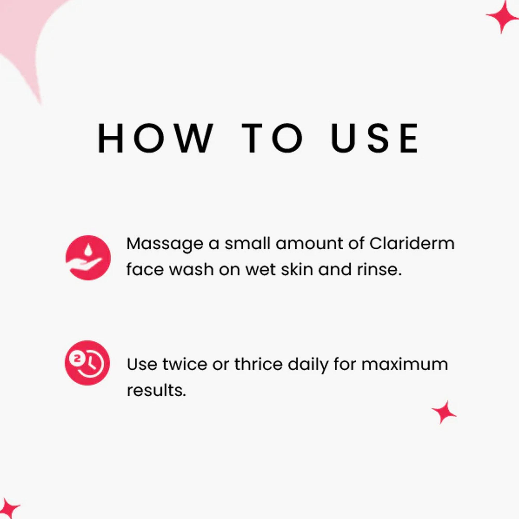 Rederm Aesthetics Clariderm Anti-Acne Face Wash 60ml - TheSkinFit