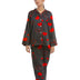 Sajiero Linen Pajama Suit with Scrunchie Royal Dusk