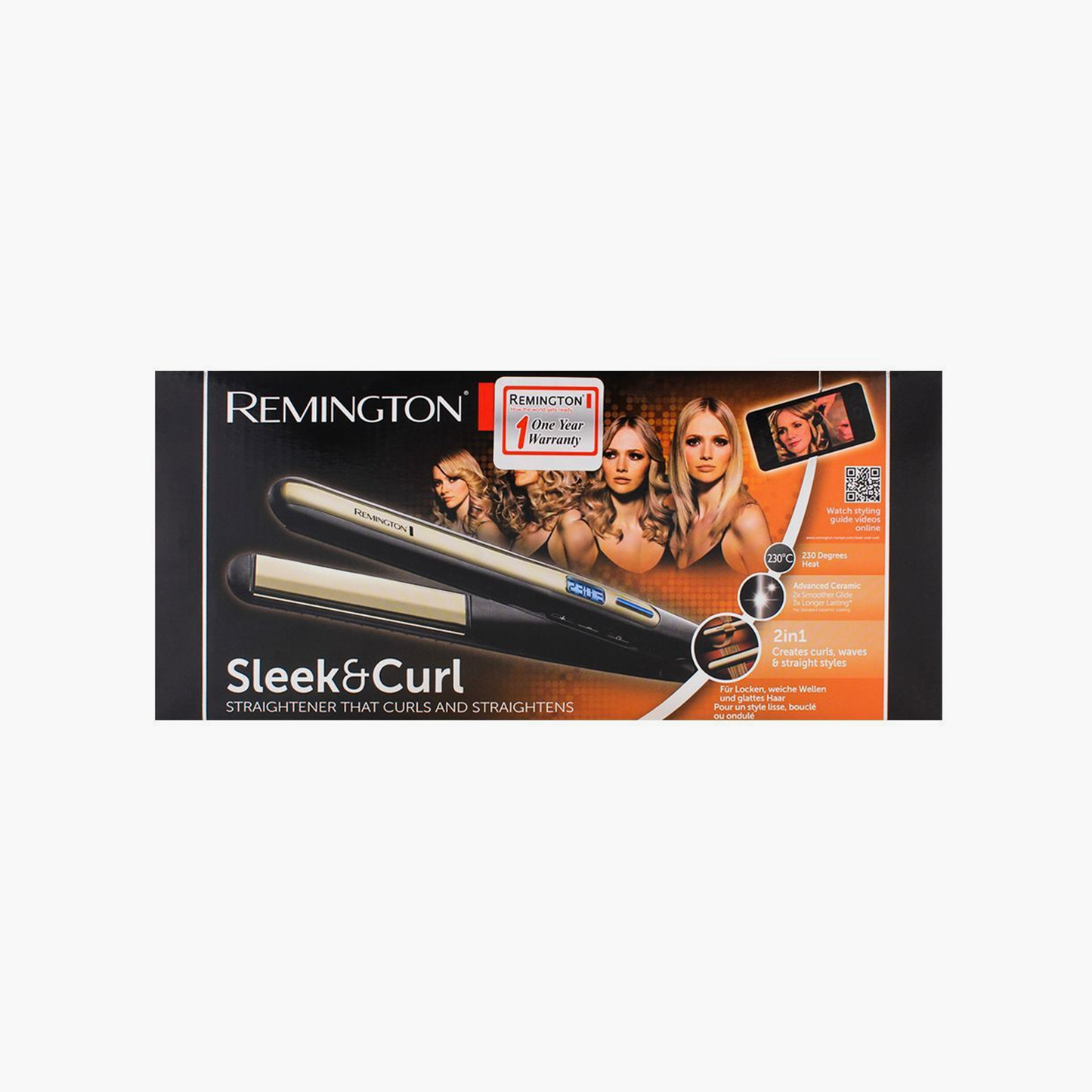 Remington Sleek and Curl Hair Straightener S6500 1 Piece