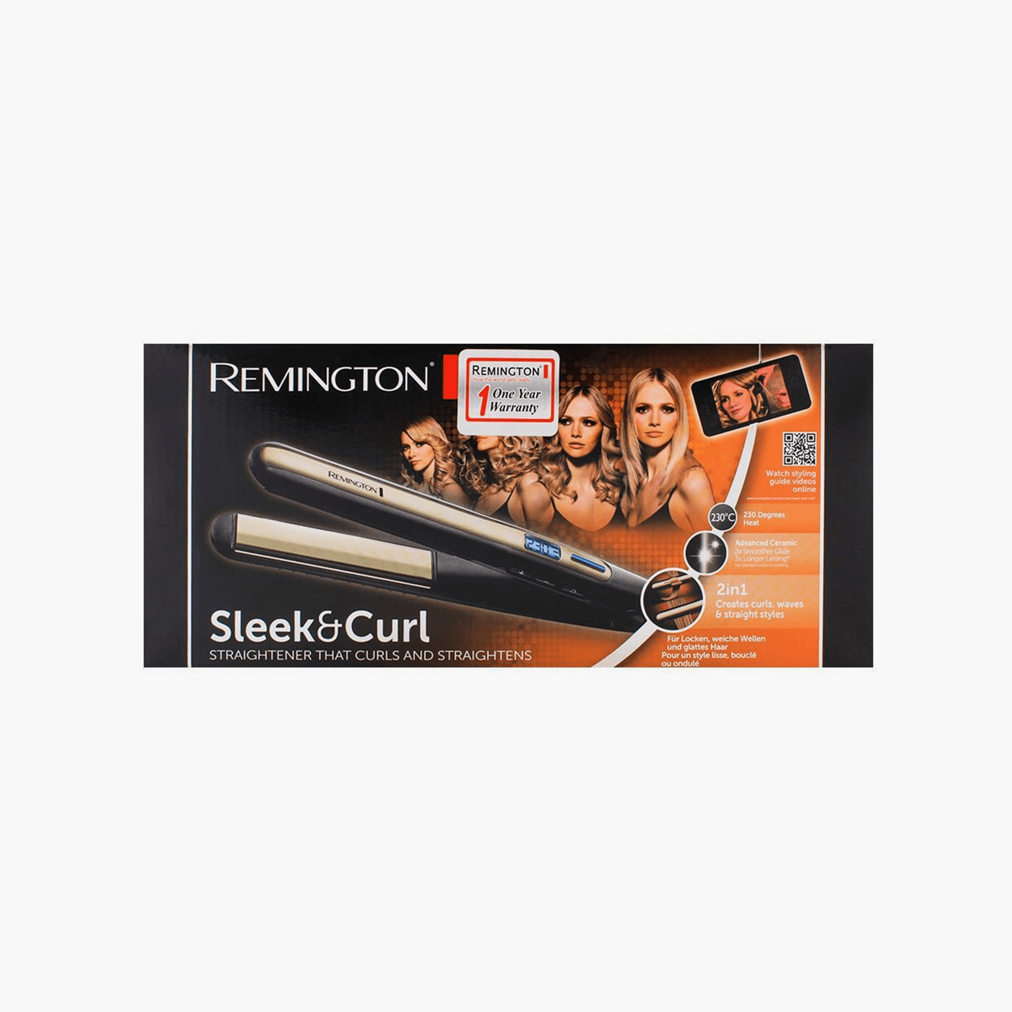 Remington Sleek and Curl Hair Straightener S6500 1 Piece - TheSkinFit