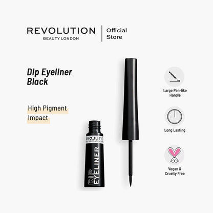 Revolution Dip Eyeliner Black 5ml - TheSkinFit