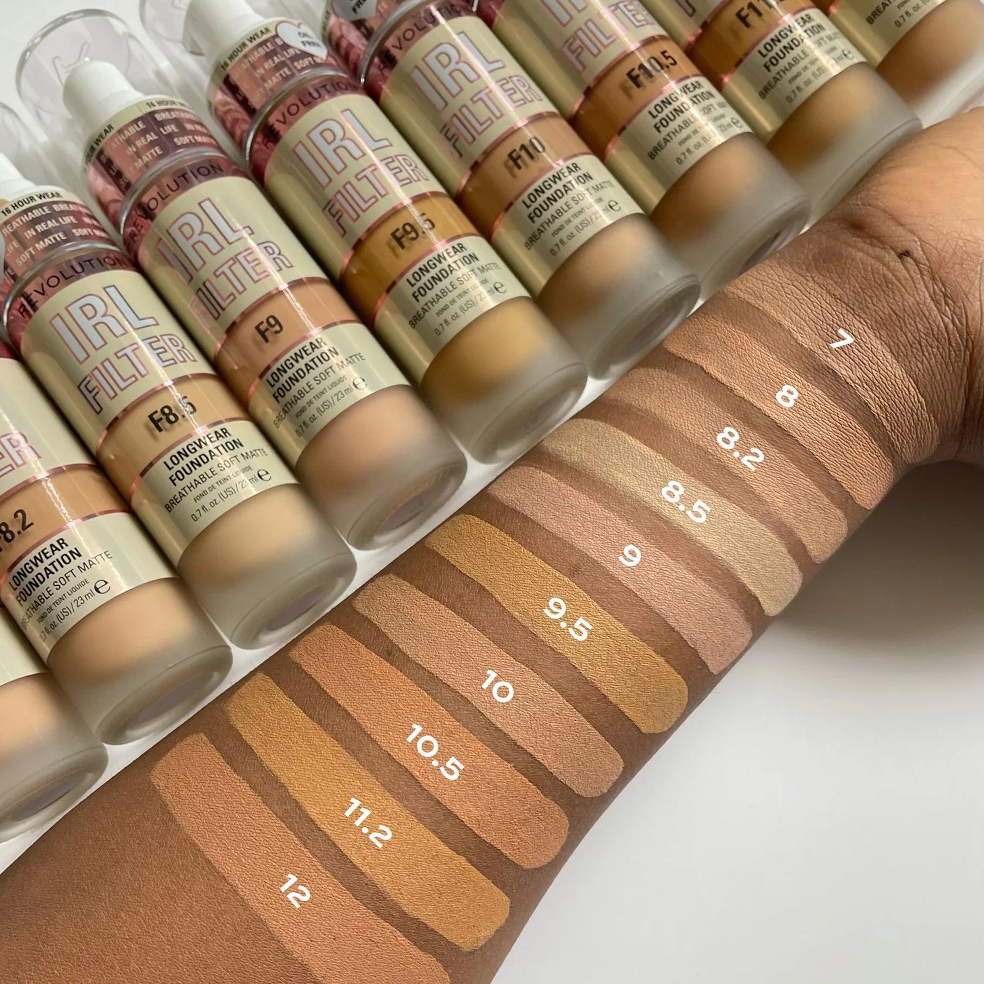 Revolution IRL Filter Longwear Foundation All Shades