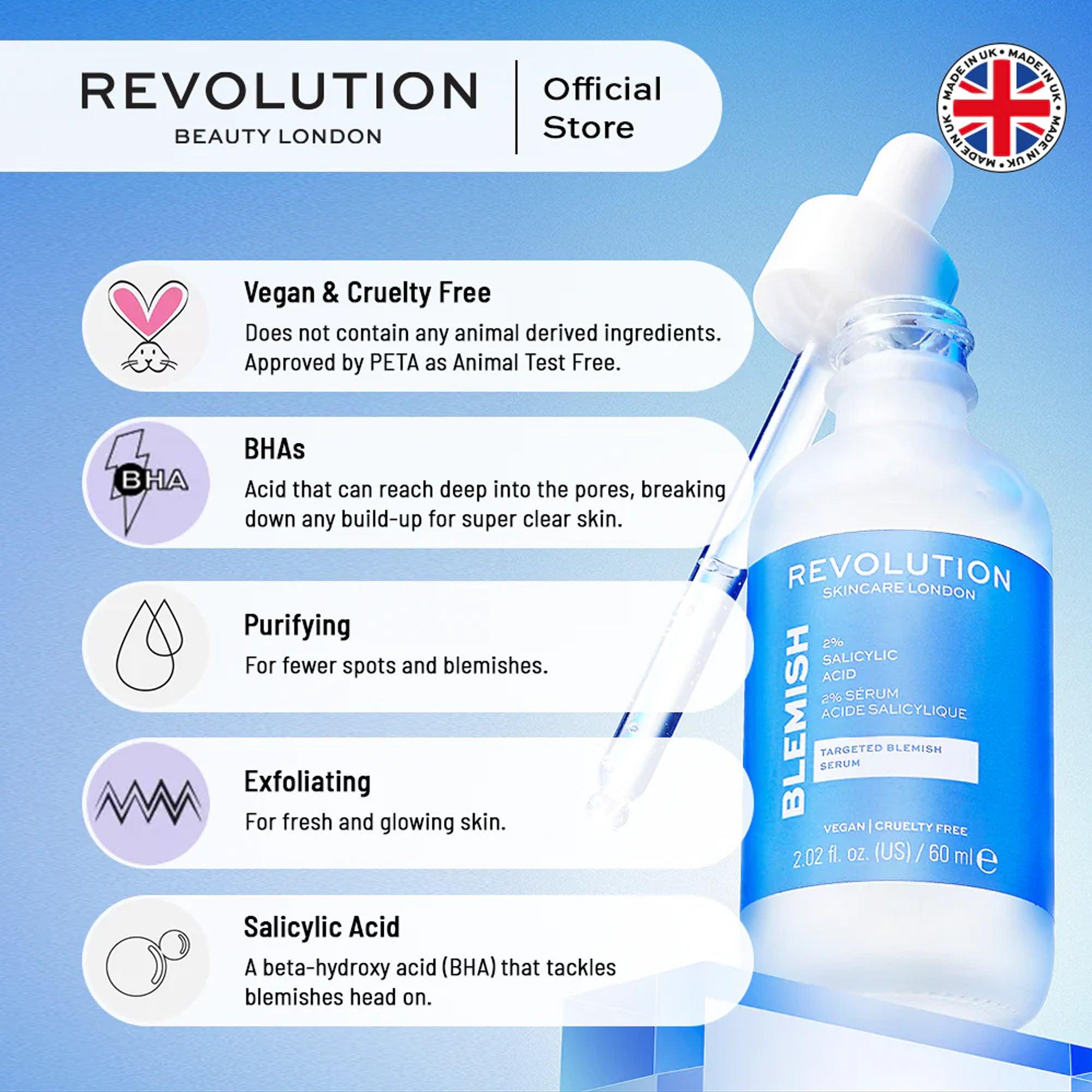 Revolution Skincare 2% Salicylic Acid BHA Anti Blemish Serum 30ml - TheSkinFit