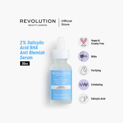 Revolution Skincare 2% Salicylic Acid BHA Anti Blemish Serum 30ml