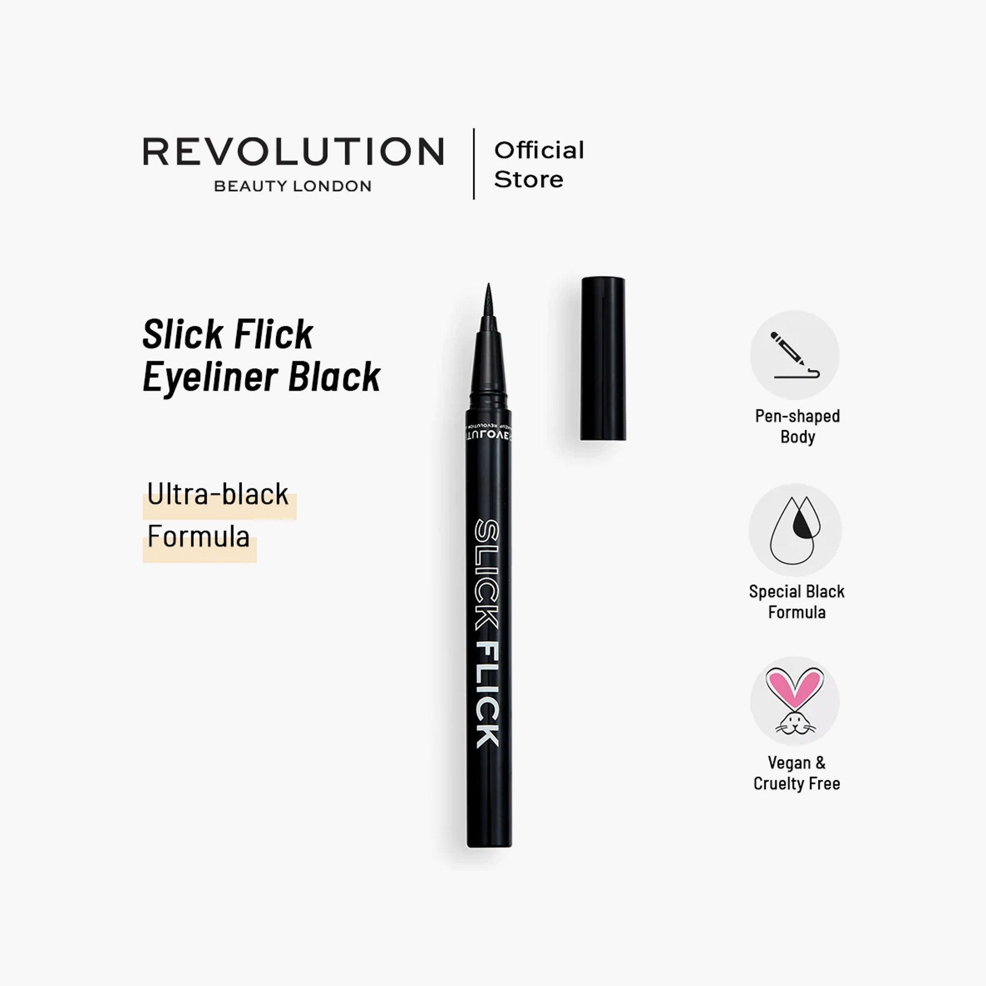 makeup revolution slick flick eyeliner review