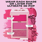 One Size Cheek Clapper 3D Blush Trio Palette 11gm - Rich Betch