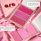 One Size Cheek Clapper 3D Blush Trio Palette 11gm - Gworly Pop