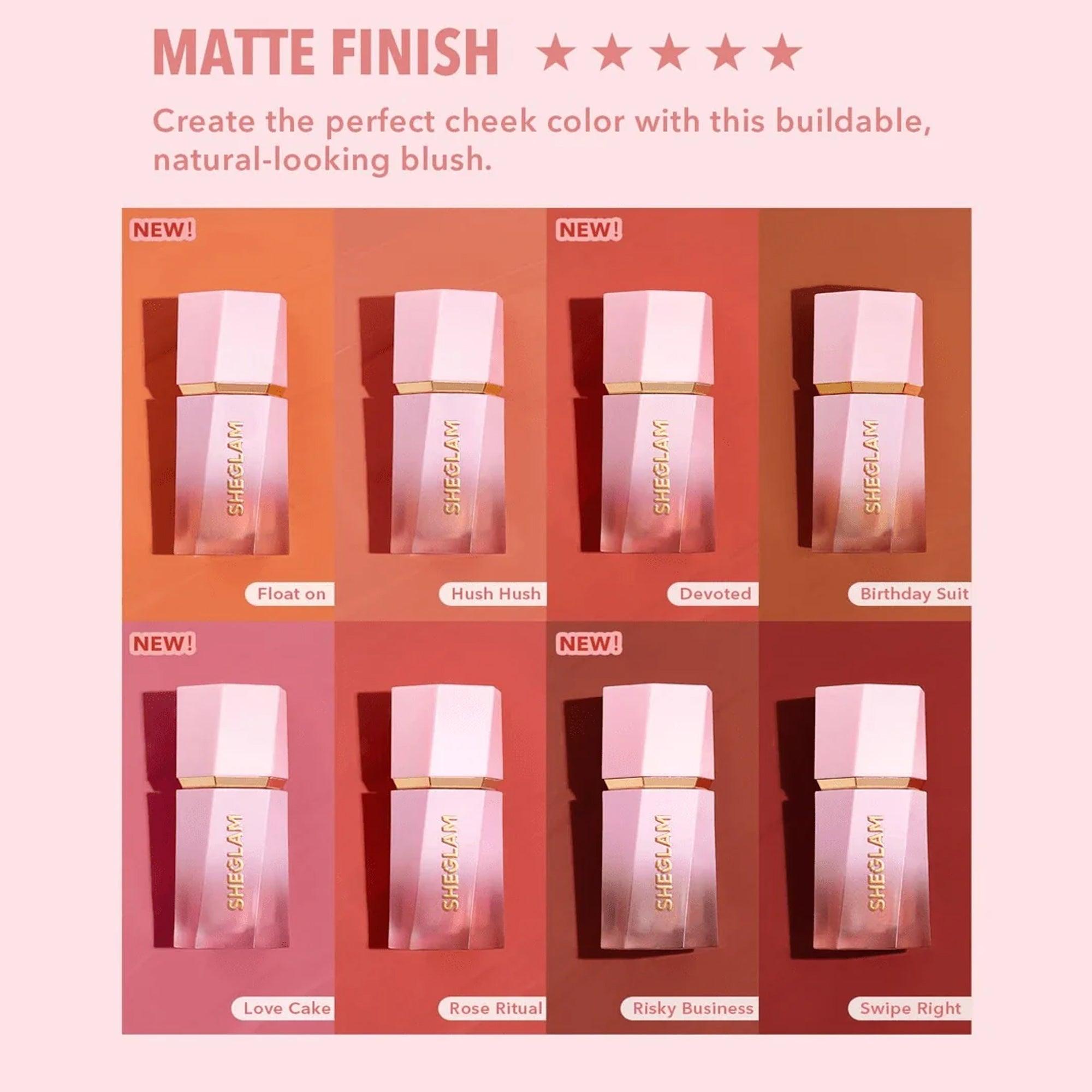 Sheglam Color Bloom Liquid Blush Matte Finish Love Cake 5.2ml - TheSkinFit