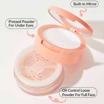 Sheglam Insta-Ready Face & Under Eye Setting Powder Duo Bisque 7gm