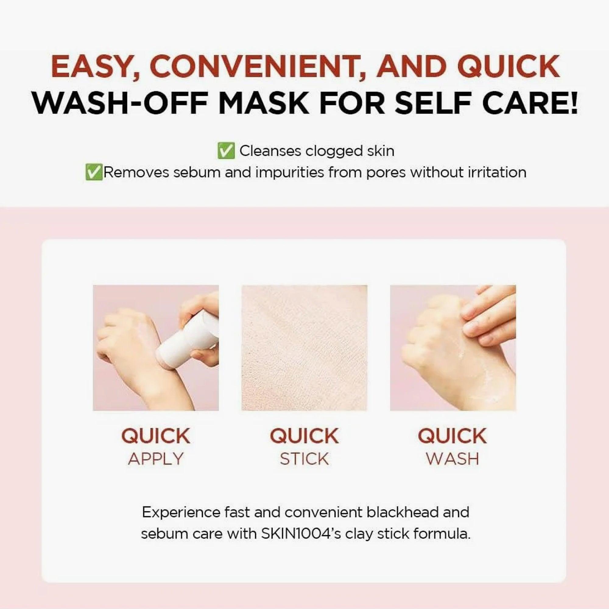 SKIN1004 Madagascar Centella Poremizing Quick Clay Stick Mask 27gm - TheSkinFit