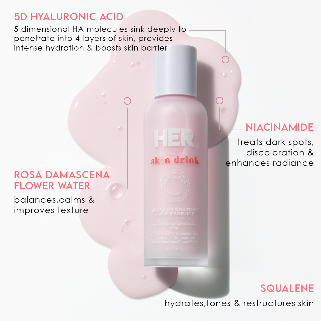 Her Beauty Skin Drink Mega Hydrating Rose Essence 120ml