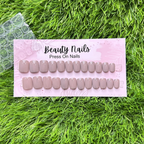 Beauty Nails Square Press On-Nails 24 Pieces - Ice Blue