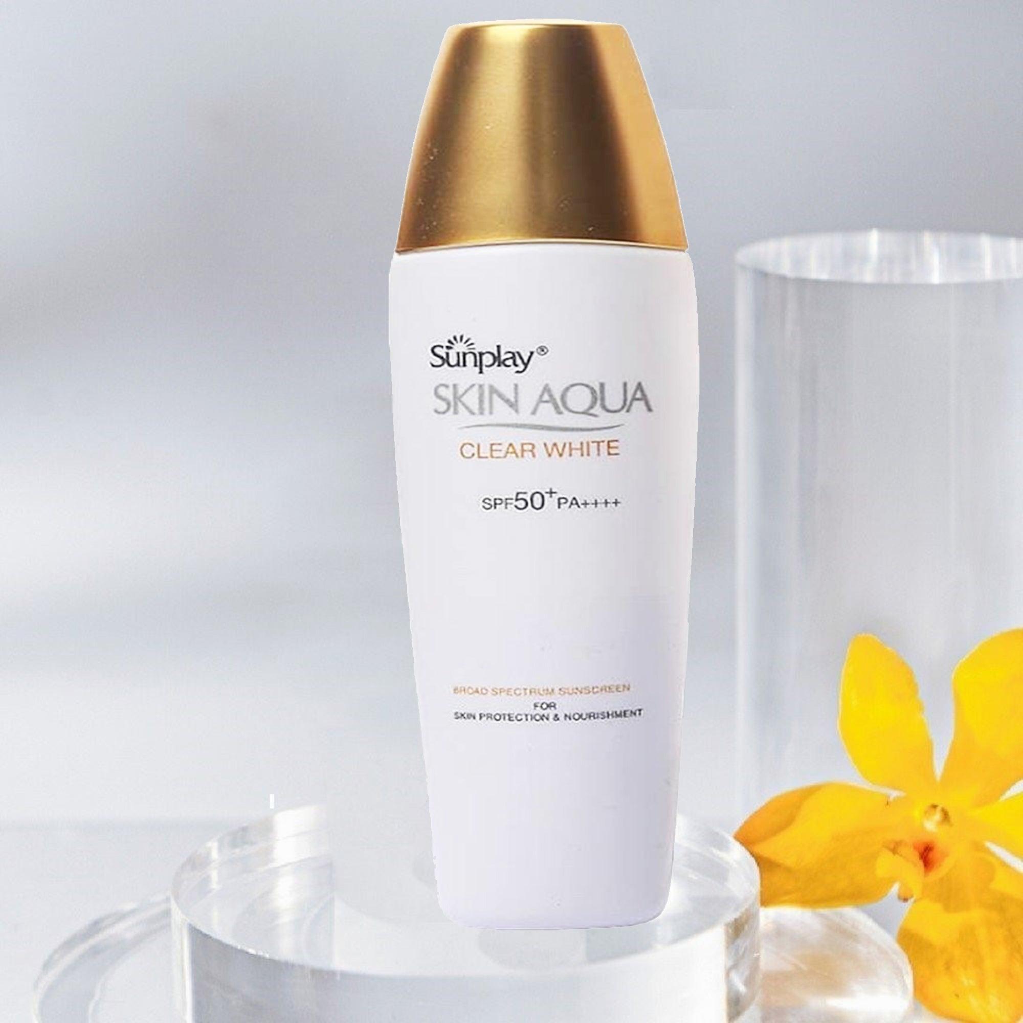 Sunplay Skin Aqua Clear White Sunscreen SPF50+ PA+++ 25gm - TheSkinFit