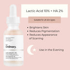 Lactic Acid 10% + HA: High-Strength Exfoliator for Dry Skin