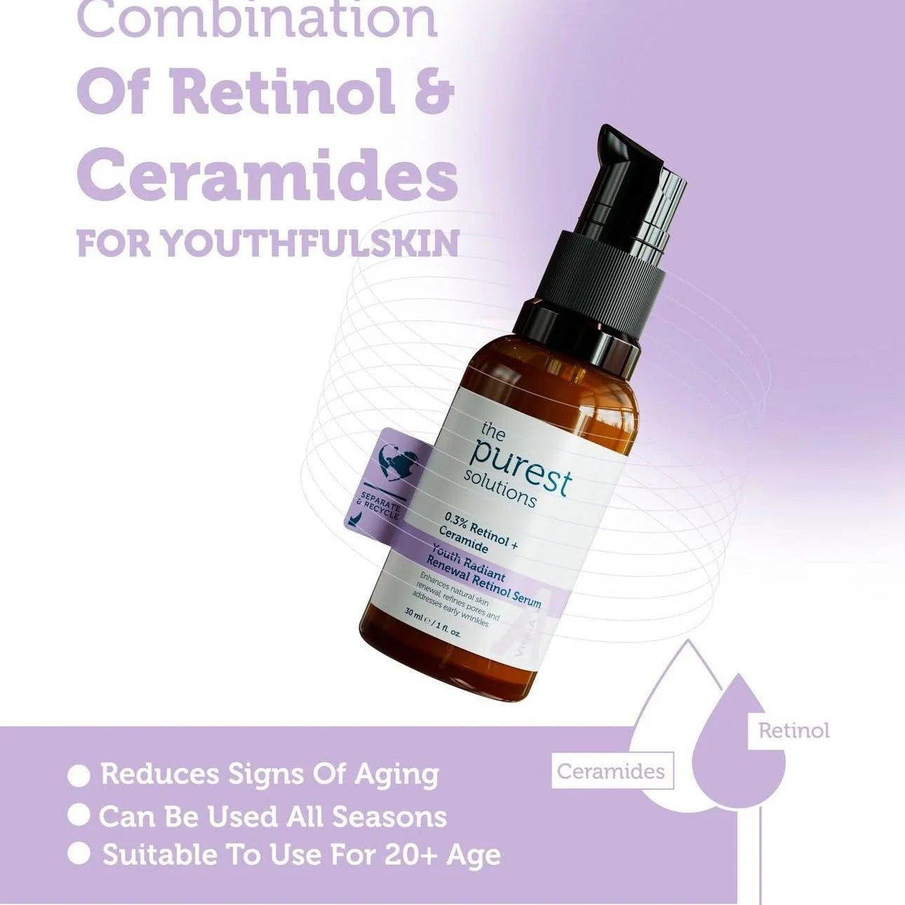 The Purest Solutions Youth Radiant Renewal Retinol Serum 30ml