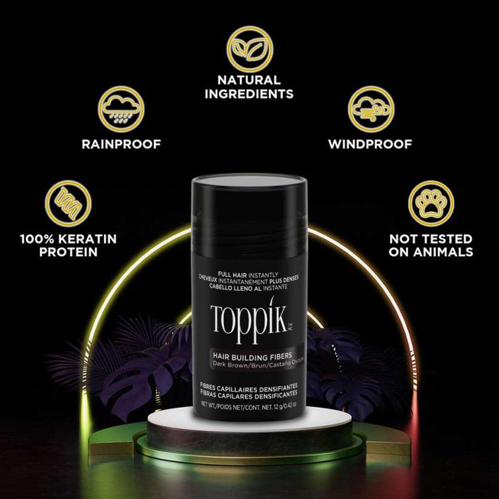 Toppik Hair Building Fibers Black 12gm - TheSkinFit