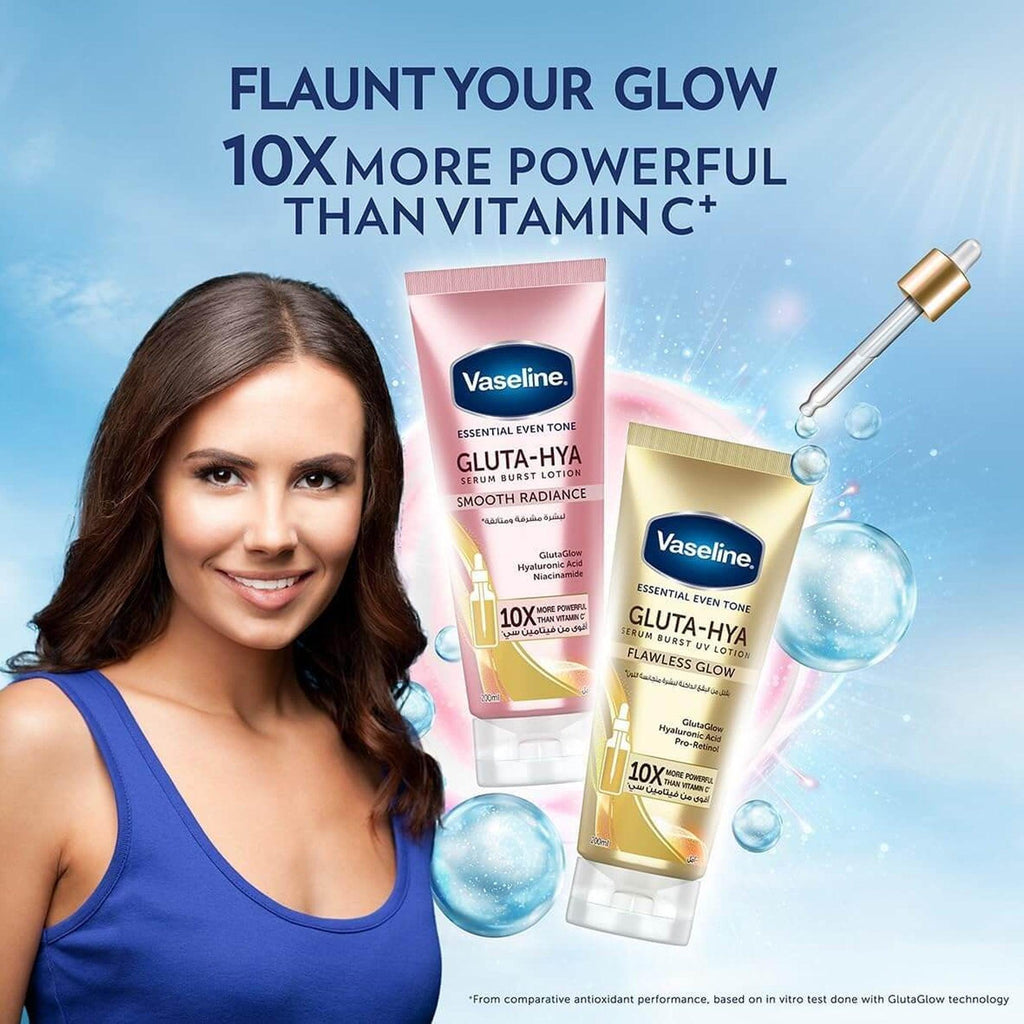 Vaseline Gluta-Hya Serum Burst UV Lotion Flawless Glow 200ml - TheSkinFit