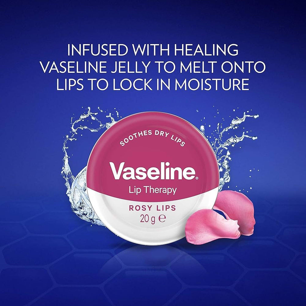 Vaseline Lip Therapy Rosy Lips Tin 20gm - TheSkinFit