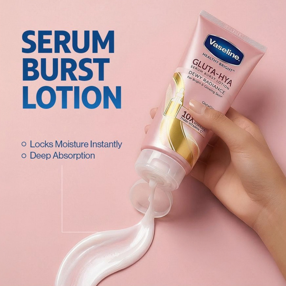 Vaseline Gluta Hya Dewy Radiance Serum Burst Lotion