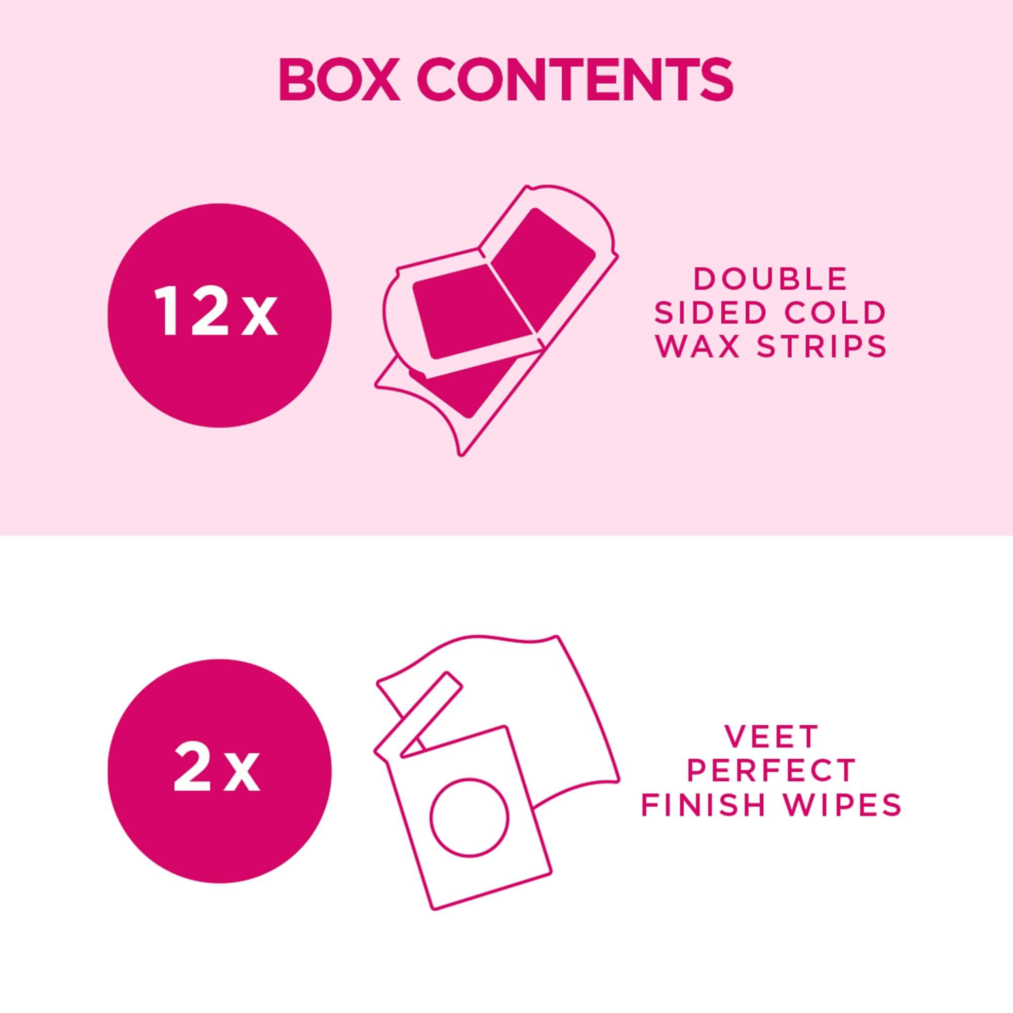 Veet Easy Gel Body & Legs Wax Strips for Dry Skin 12 Strips - TheSkinFit