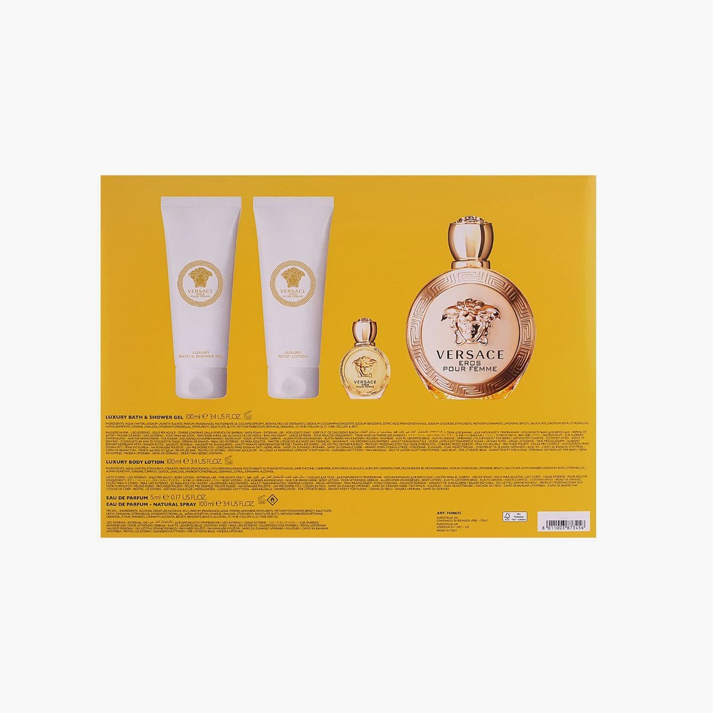 Versace Eros Pour Femme 4 Piece Gift Set