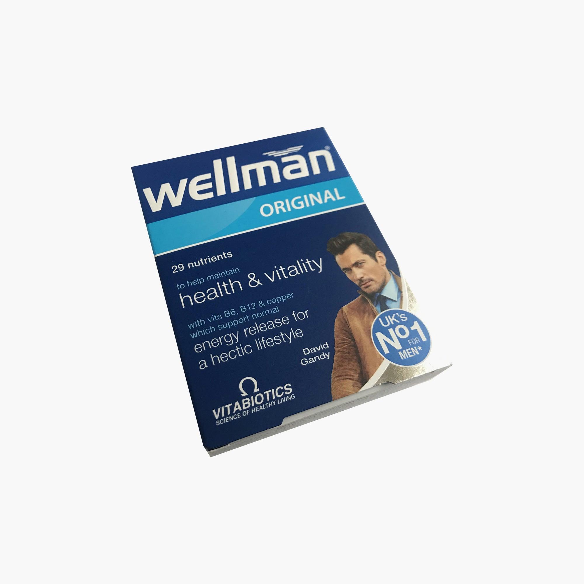 Vitabiotics Wellman Original Nutrient Supplements For Men 30 Tablets - TheSkinFit