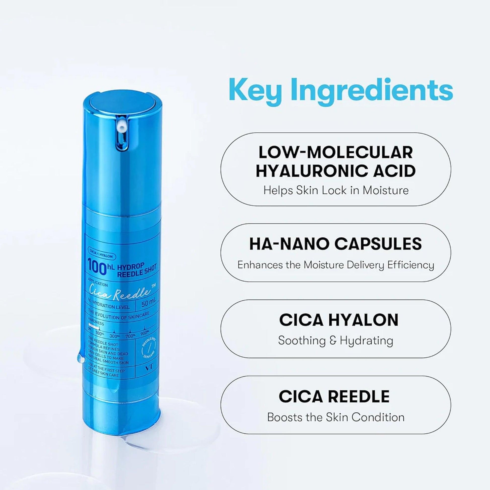 VT Cosmetics Hydrop Reedle Shot 100hL 50ml - TheSkinFit