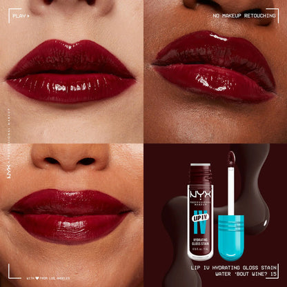 NYX Lip IV Hydrating Gloss Stain 15 Water' Bout Wine? 5ml