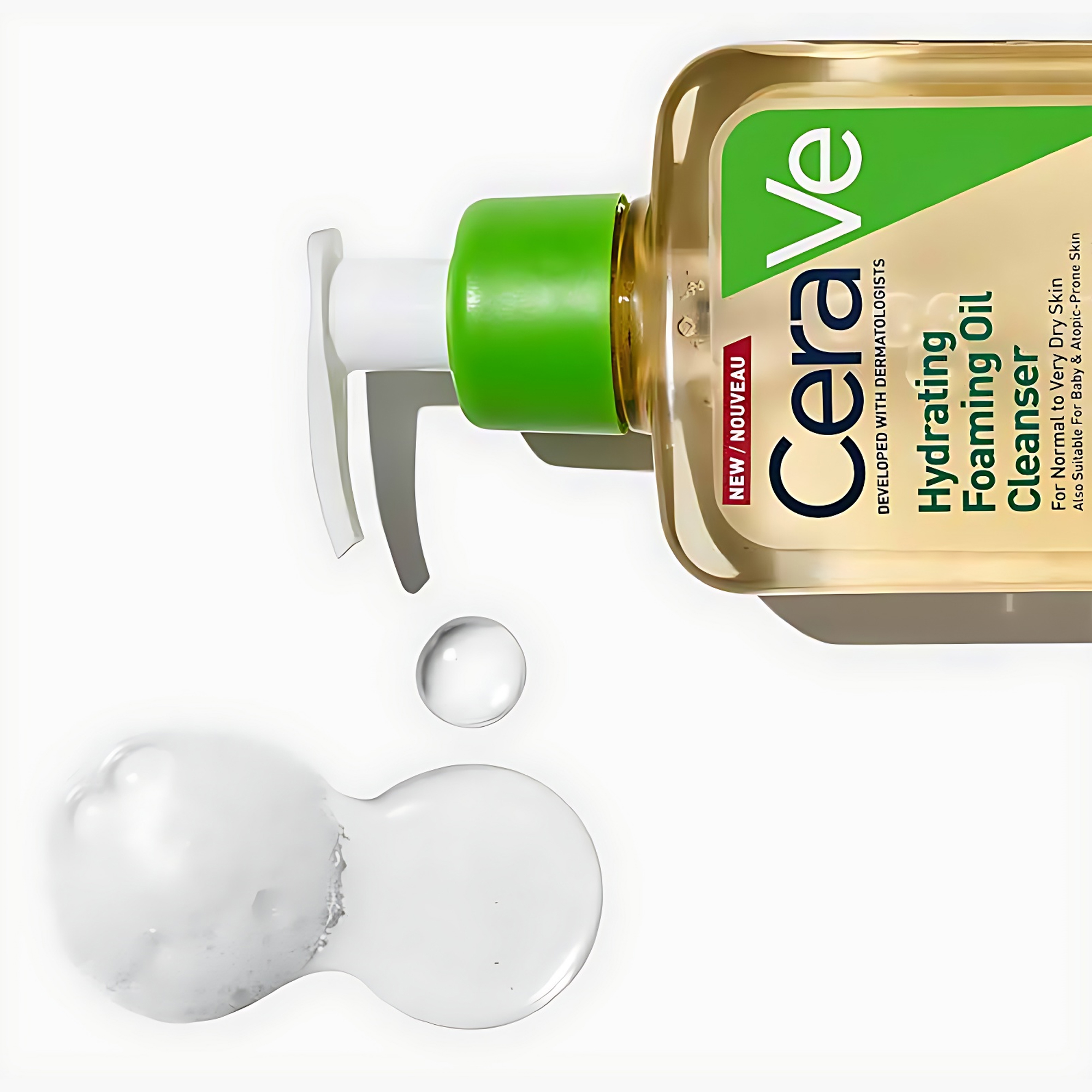CeraVe – Hydrating Foaming oil cleanser. Limpiador facial en aceite, piel  normal a muy seca