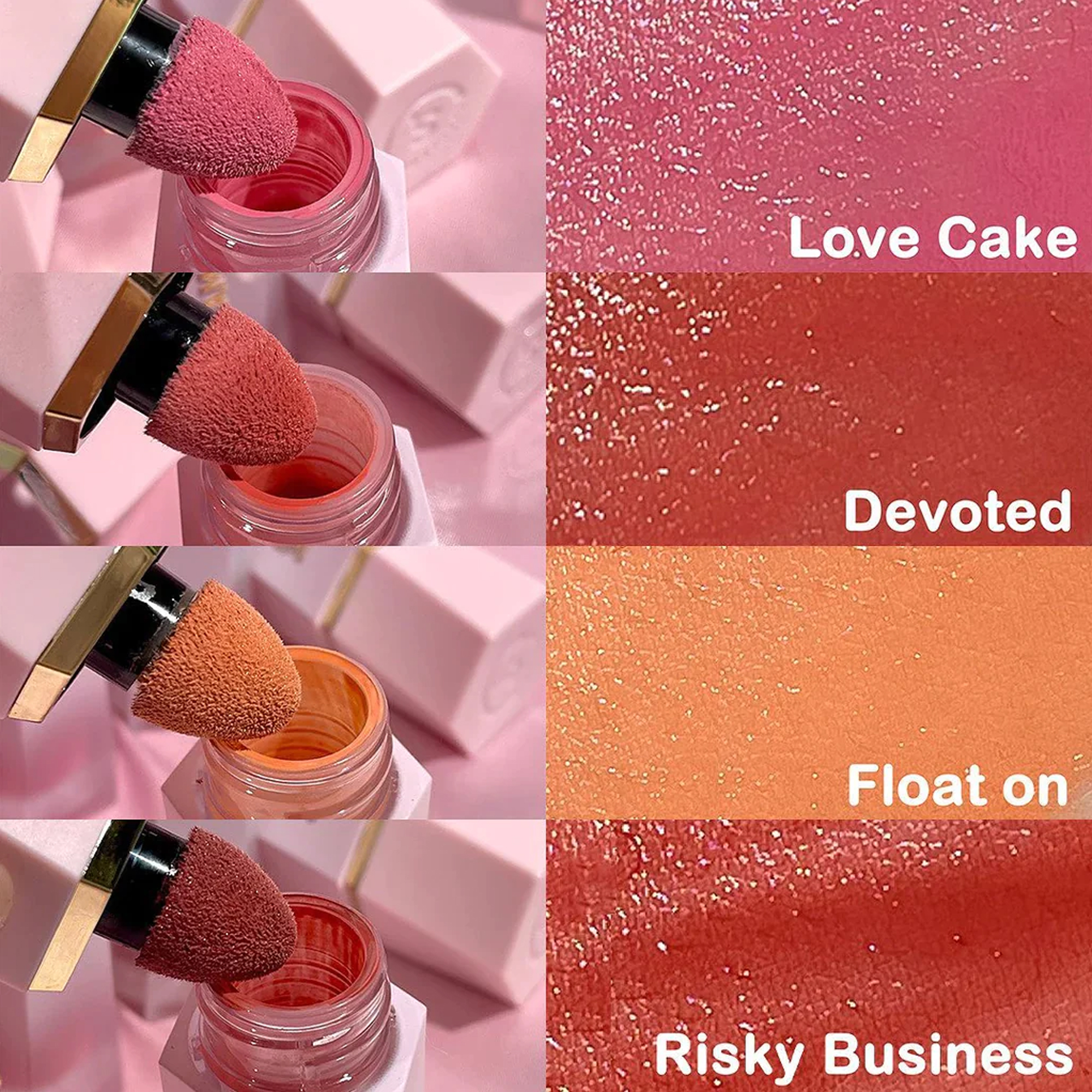 Sheglam Color Bloom Dayglow Blush Liquide Finish Shimmer - Love Cake